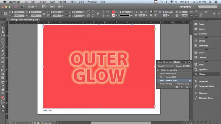 Adobe InDesign CC Tutorial | Glowing Effects
