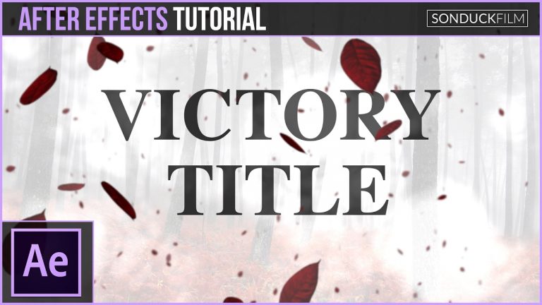 After Effects Tutorial: Victory Leaf Particle Title Animation