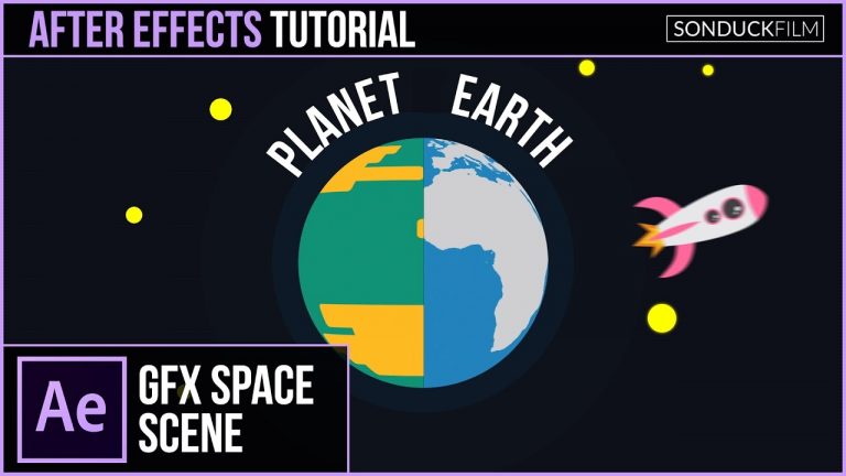 After Effects Tutorial: Create a PLANET Animation & 2D Space Motion Graphics