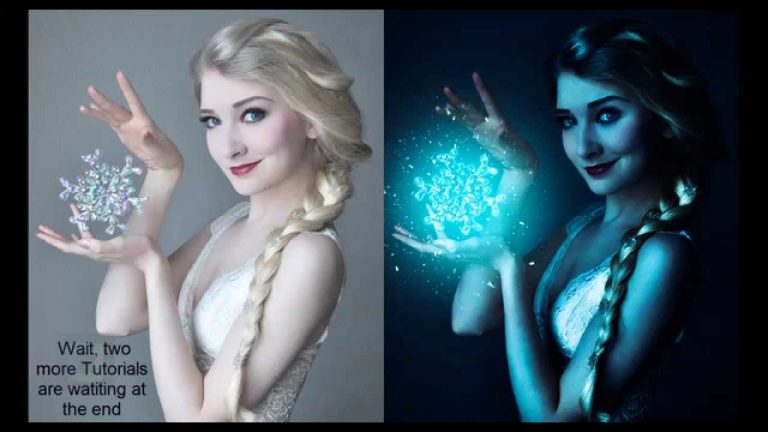 Frozen lighting effect | photoshop tutorial | photo effects