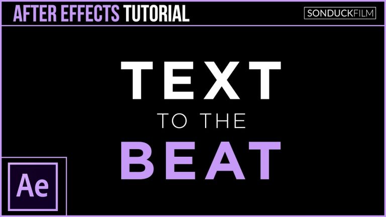After Effects Tutorial: Sync Text to the Beat