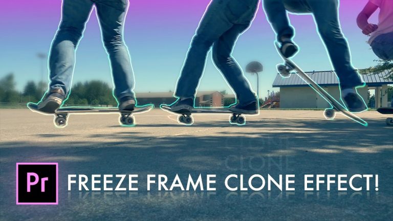 How to FREEZE FRAME CLONE TRAIL Effect in Adobe Premiere Pro (CC 2017 Tutorial + Photoshop)