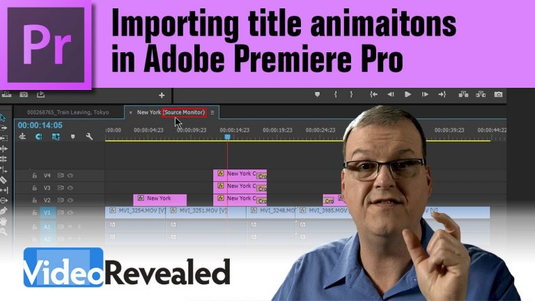 Importing title animations in Adobe Premiere Pro