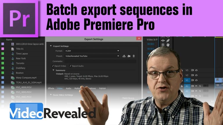 Batch export sequences in Adobe Premiere Pro