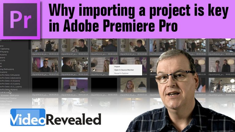 Why importing a project is key in Adobe Premiere Pro
