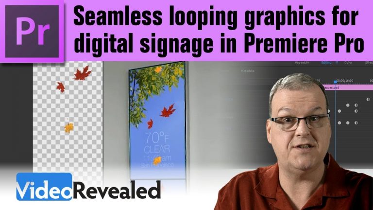 Seamless looping graphics for digital signage in Premiere Pro