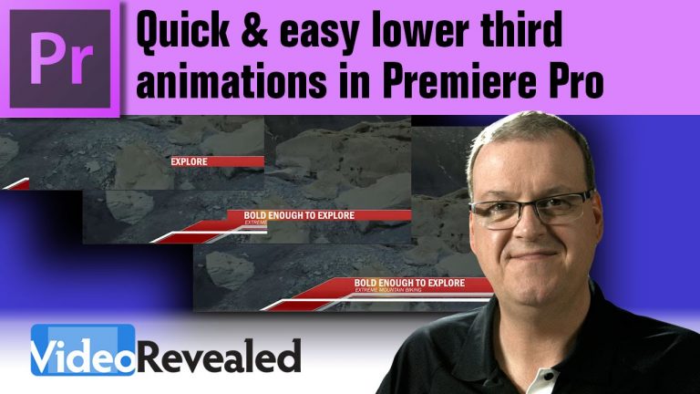 Quick & easy lower third animations in Adobe Premiere Pro