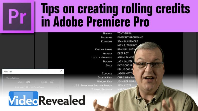 Tips on creating rolling credits in Adobe Premiere Pro