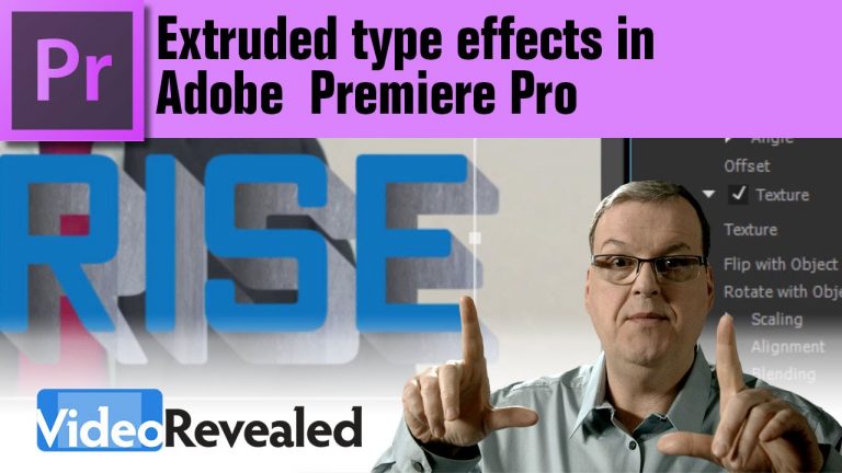 Extruded type effects in Adobe Premiere Pro