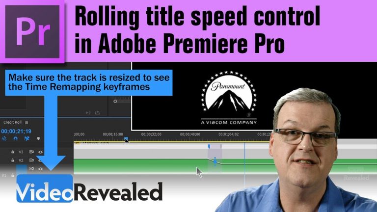 Rolling title speed control in Adobe Premiere Pro