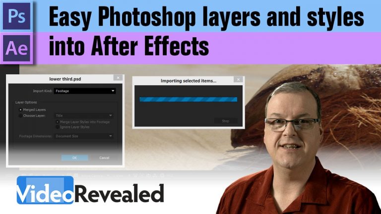 Easy Photoshop layers and styles into After Effects