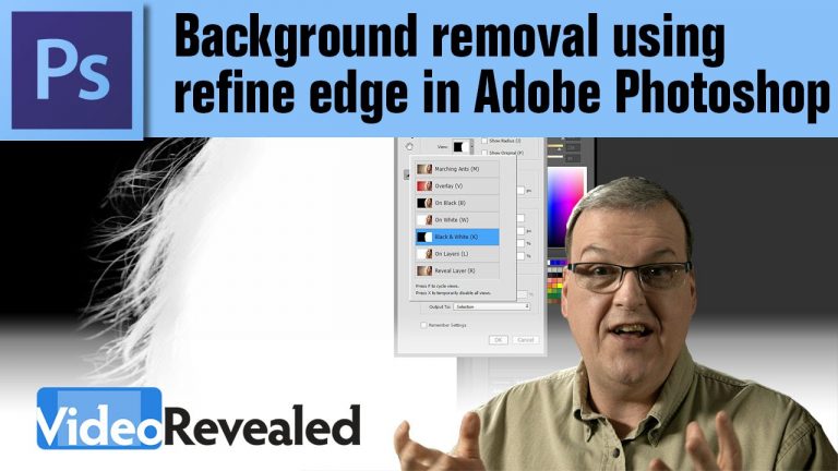Background removal using refine edge in Adobe Photoshop