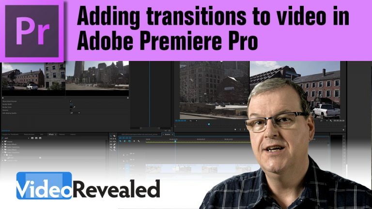 Adding transitions to video in Adobe Premiere Pro