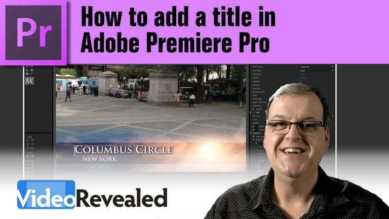 How to add a title in Adobe Premiere Pro