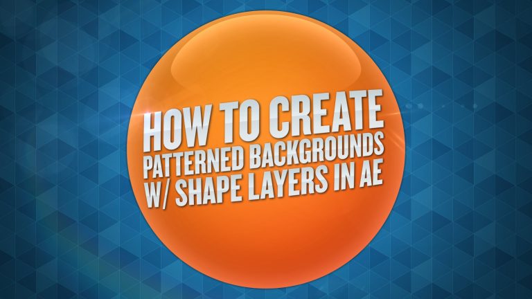 How To Create Patterned Backgrounds With Shape Layers in After Effects