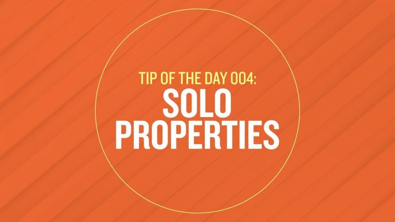 Tip 004 – Solo Properties in After Effects