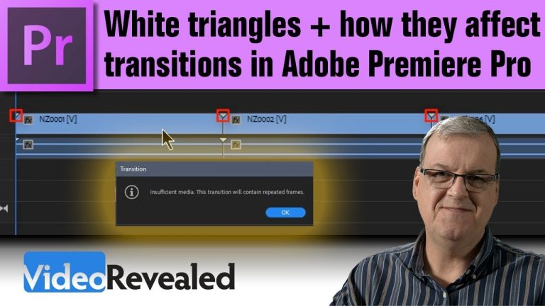 White Triangles and how they affect Transitions in Premiere Pro