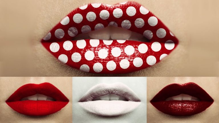 Red & White Polka Dot Lipstick Photoshop Tutorial