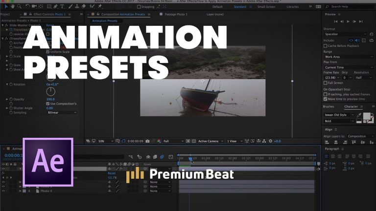 Make a Slideshow with Animation Presets in After Effects | PremiumBeat.com