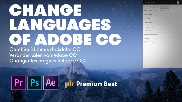 Change Adobe Creative Cloud Languages | PremiumBeat.com