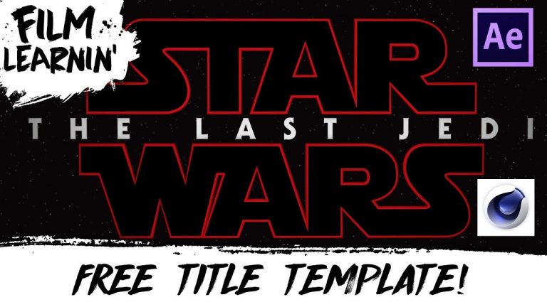 Star Wars: The Last Jedi Free Title Template! | Film Learnin