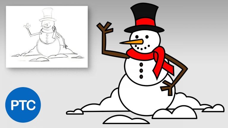 ⛄ Snowman ILLUSTRATION Using SHAPE TOOLS and The CURVATURE PEN TOOL – Vector Photoshop Tutorial
