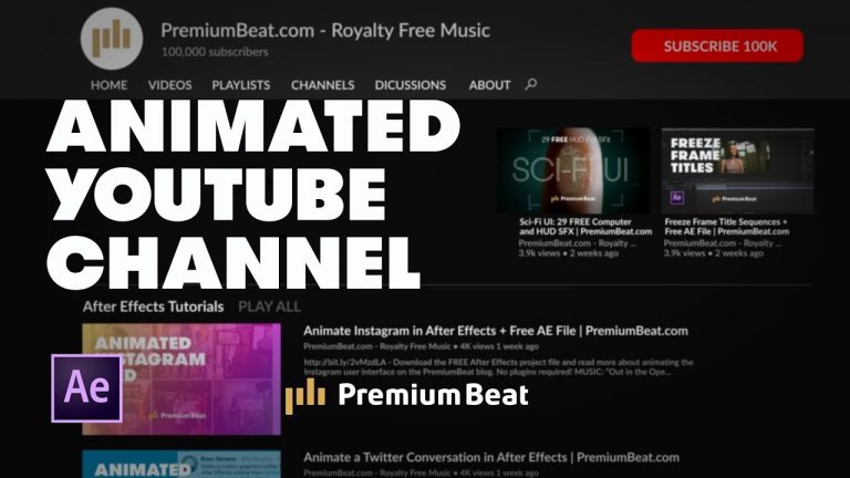 Animate YouTube Pages in After Effects + Free AE File | PremiumBeat.com