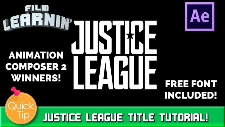 Justice League Title After Effects Tutorial! | Film Learnin