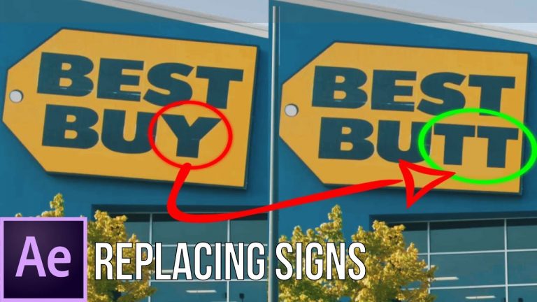 After Effects Tutorial: How to Replace a Sign!!!