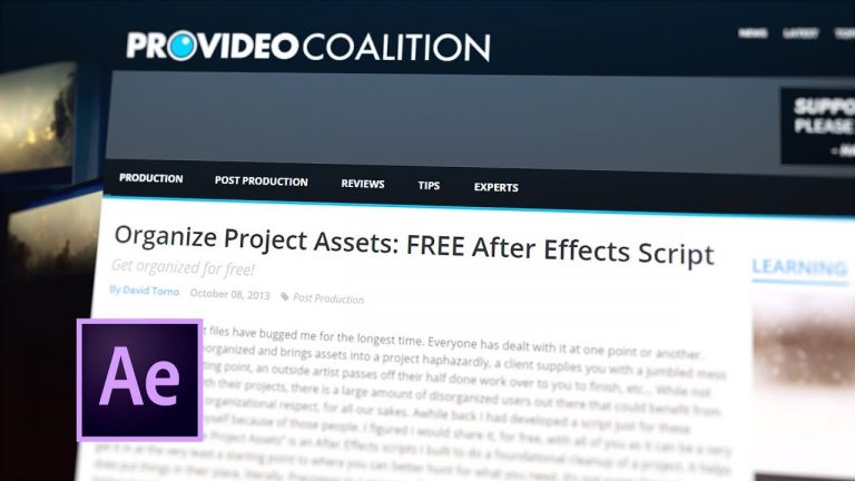 Tip 058 – How To Quickly Organize Project Assets in After Effects