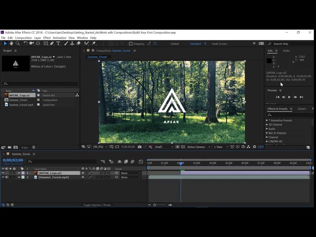 Create a composition with multiple layers | Adobe After Effects CC tutorials for beginners
