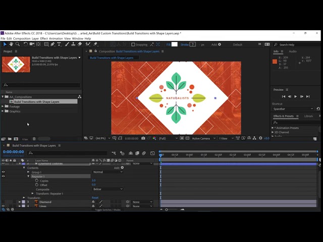 Create custom transitions in After Effects | Build graphic transitions with Shape layers