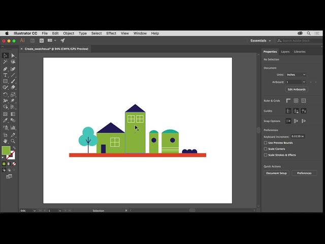 Illustrator Color Basics | Adobe Illustrator CC tutorials for beginners | Create color swatches