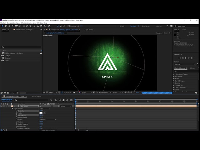 Add lights to a composition containing 3D layers | Adobe After Effects CC tutorials