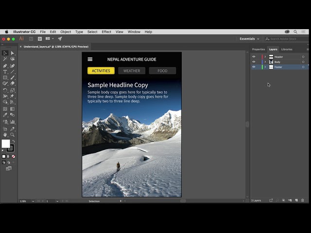 Illustrator Layers Basics | Adobe Illustrator CC tutorials | Understand layers