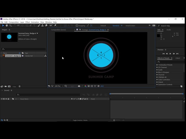 Learn the basics of After Effects | Adobe After Effects CC tutorials for beginners | Import media