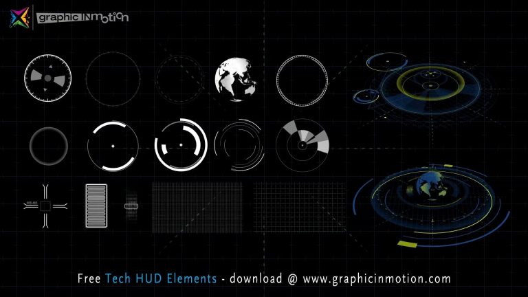 FREE High Tech HUD Elements Model Kit – After Effects Project